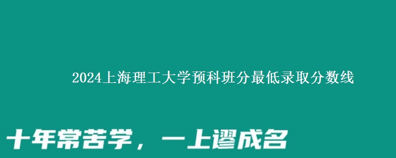 2024上海理工大學預科班分最低錄取分數(shù)線
