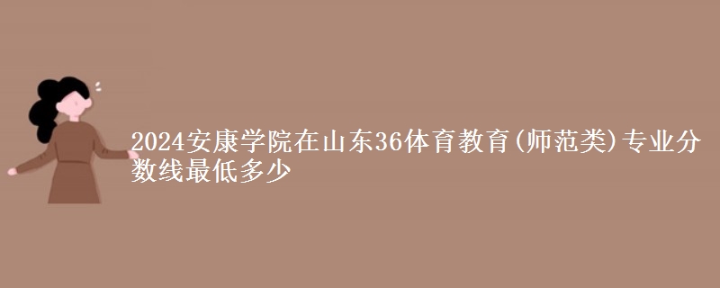 2024安康學(xué)院在山東36體育教育(師范類)專業(yè)分?jǐn)?shù)線最低多少