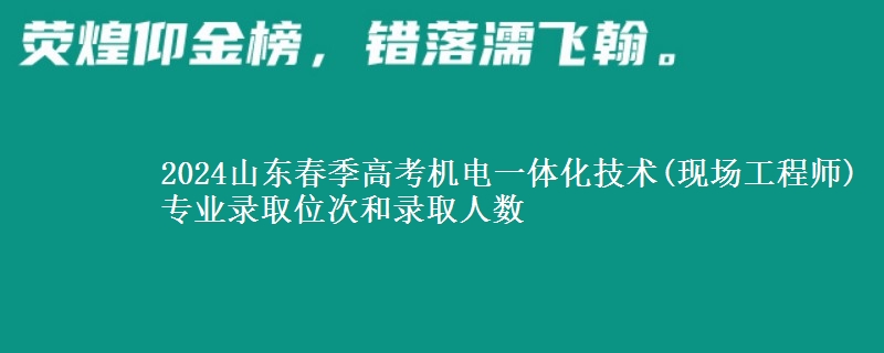 2024山東春季高考機電一體化技術(shù)(現(xiàn)場工程師)專業(yè)錄取位次和錄取人數(shù)