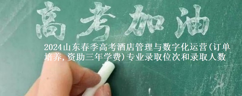 2024山東春季高考酒店管理與數(shù)字化運(yùn)營(yíng)(訂單培養(yǎng),資助三年學(xué)費(fèi))專業(yè)錄取位次和錄取人數(shù)