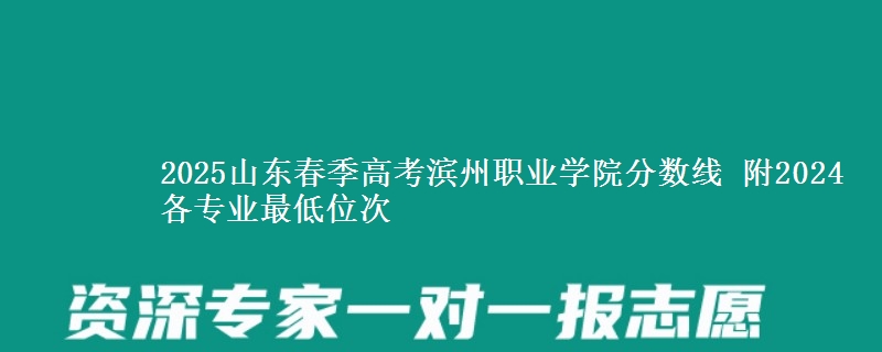 2025山東春季高考濱州職業(yè)學(xué)院分?jǐn)?shù)線 附2024各專業(yè)最低位次