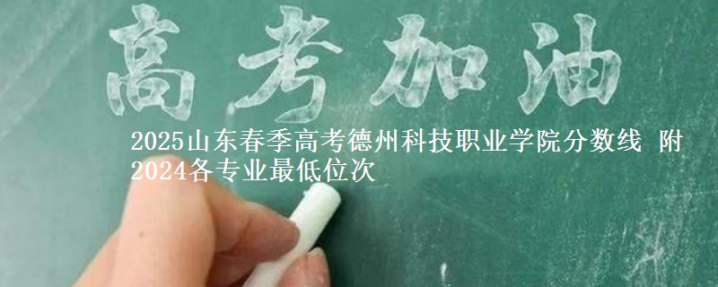2025山東春季高考德州科技職業(yè)學(xué)院分?jǐn)?shù)線 附2024各專業(yè)最低位次
