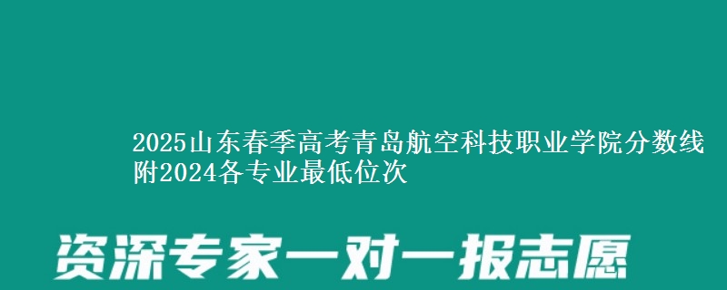 2025山東春季高考青島航空科技職業(yè)學院分數線 附2024各專業(yè)最低位次