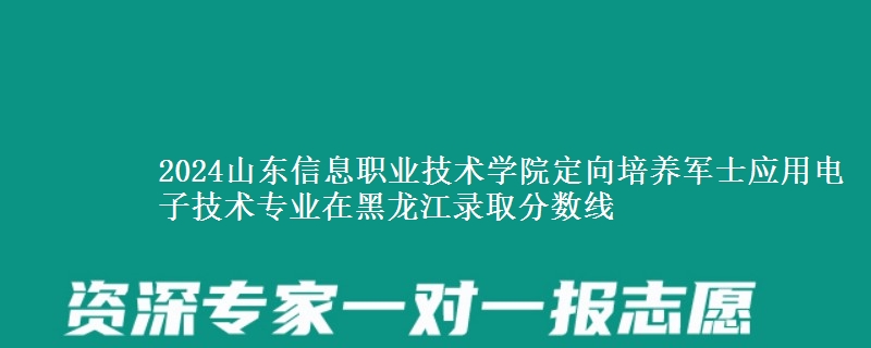 2024山東信息職業(yè)技術學院定向培養(yǎng)軍士應用電子技術專業(yè)在黑龍江錄取分數線