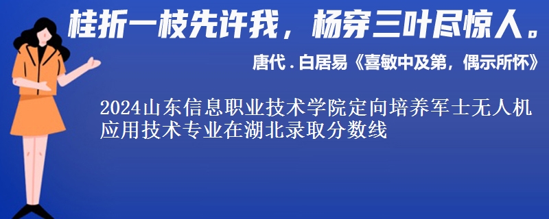 2024山東信息職業(yè)技術(shù)學(xué)院定向培養(yǎng)軍士無人機(jī)應(yīng)用技術(shù)專業(yè)在湖北錄取分?jǐn)?shù)線