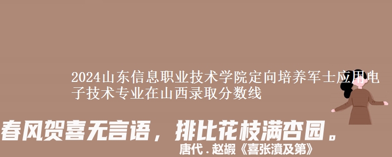 2024山東信息職業(yè)技術(shù)學(xué)院定向培養(yǎng)軍士應(yīng)用電子技術(shù)專業(yè)在山西錄取分?jǐn)?shù)線