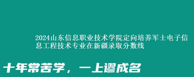 2024山東信息職業(yè)技術(shù)學(xué)院定向培養(yǎng)軍士電子信息工程技術(shù)專業(yè)在新疆錄取分?jǐn)?shù)線