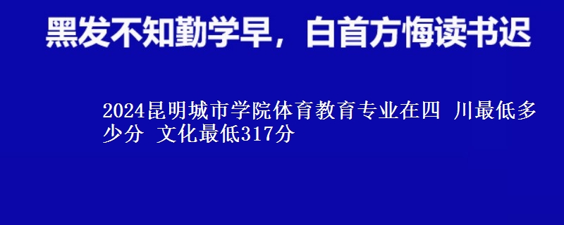 2024昆明城市學院體育教育專業(yè)在四 川最低多少分 文化最低317分