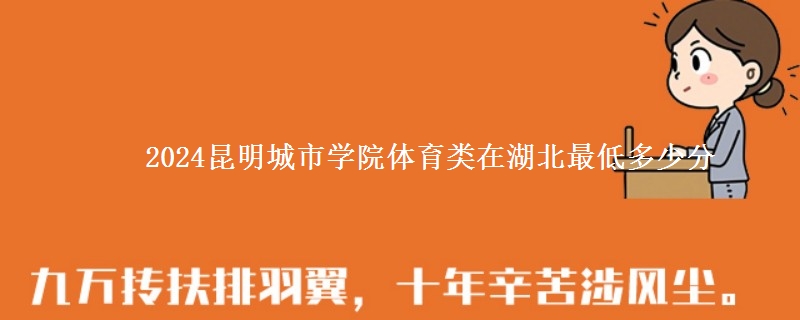 2024昆明城市學院體育類在湖北最低多少分 