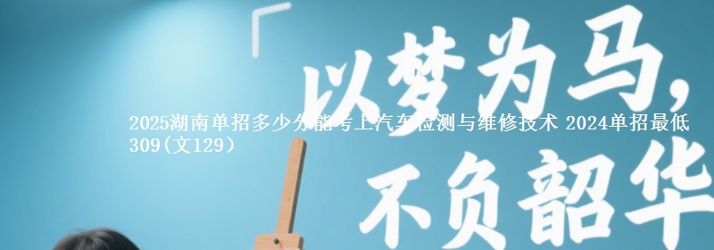 2025湖南單招多少分能考上汽車檢測(cè)與維修技術(shù) 2024單招最低309(文129）