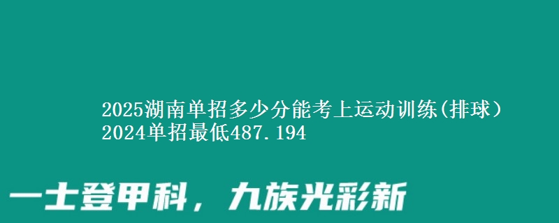 2025湖南單招多少分能考上運動訓(xùn)練(排球） 2024單招最低487.194