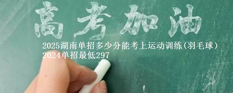 2025湖南單招多少分能考上運動訓(xùn)練(羽毛球） 2024單招最低297