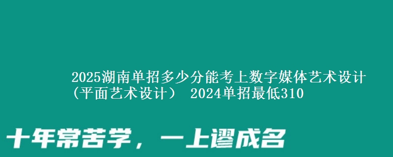 2025湖南單招多少分能考上數(shù)字媒體藝術(shù)設(shè)計(平面藝術(shù)設(shè)計） 2024單招最低310