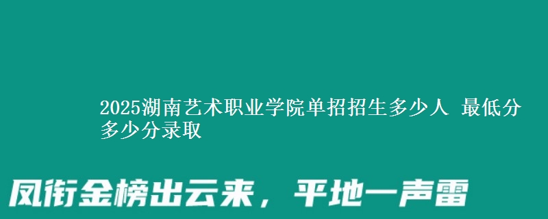 2025湖南藝術(shù)職業(yè)學(xué)院單招招生多少人 最低分多少分錄取