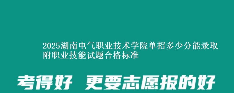 2025湖南電氣職業(yè)技術(shù)學(xué)院?jiǎn)握卸嗌俜帜茕浫?附職業(yè)技能試題合格標(biāo)準(zhǔn)