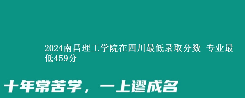 2024南昌理工學(xué)院在四川最低錄取分?jǐn)?shù) 專業(yè)最低459分