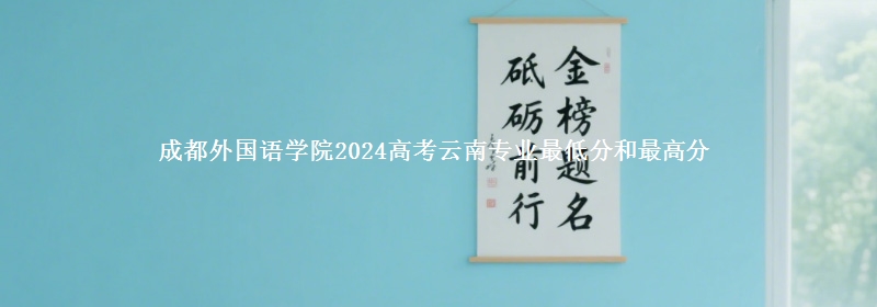 成都外國(guó)語學(xué)院2024高考云南專業(yè)最低分和最高分