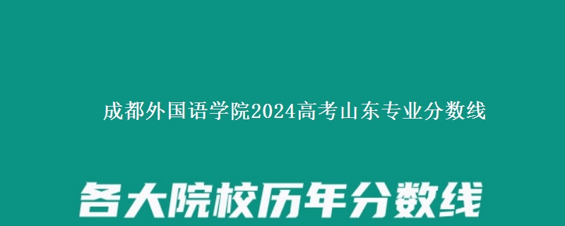 成都外國語學(xué)院2024高考山東專業(yè)分?jǐn)?shù)線