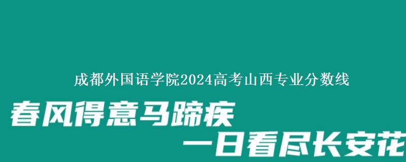 成都外國語學(xué)院2024高考山西專業(yè)分?jǐn)?shù)線