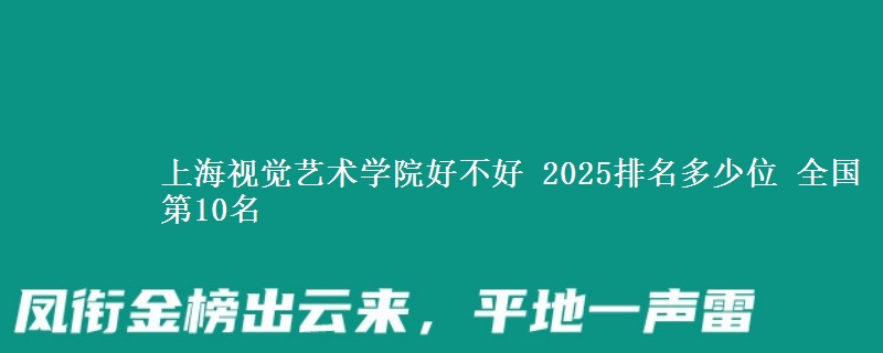 上海視覺(jué)藝術(shù)學(xué)院好不好 2025排名多少位 全國(guó)第10名