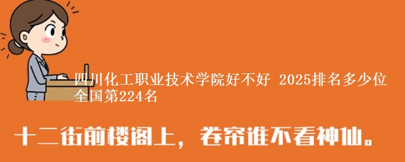 四川化工職業(yè)技術(shù)學(xué)院好不好 2025排名多少位 全國(guó)第224名