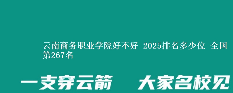 云南商務(wù)職業(yè)學(xué)院好不好 2025排名多少位 全國第267名