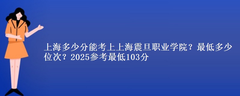 上海多少分能考上上海震旦職業(yè)學(xué)院？最低多少位次？2025參考最低103分