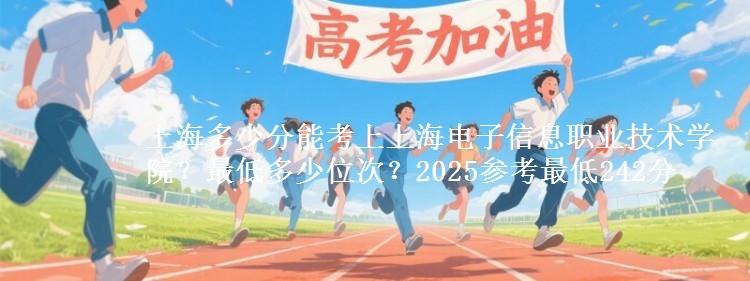 上海多少分能考上上海電子信息職業(yè)技術(shù)學(xué)院？最低多少位次？2025參考最低242分