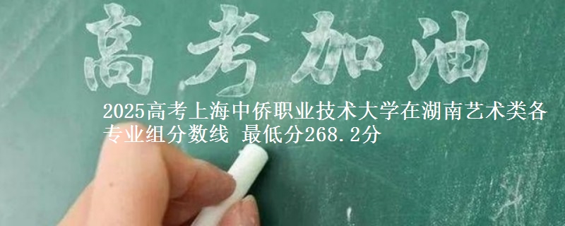 2025高考上海中僑職業(yè)技術(shù)大學在湖南藝術(shù)類各專業(yè)組分數(shù)線 最低分268.2分