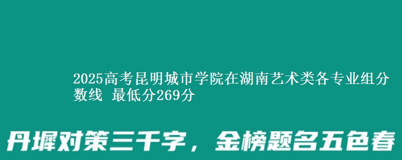 2025高考昆明城市學院在湖南藝術類各專業(yè)組分數(shù)線 最低分269分