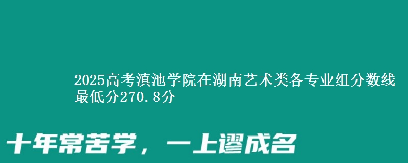 2025高考滇池學(xué)院在湖南藝術(shù)類各專業(yè)組分?jǐn)?shù)線 最低分270.8分
