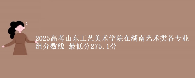 2025高考山東工藝美術(shù)學(xué)院在湖南藝術(shù)類各專業(yè)組分?jǐn)?shù)線 最低分275.1分