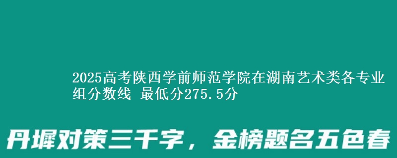 2025高考陜西學(xué)前師范學(xué)院在湖南藝術(shù)類各專業(yè)組分?jǐn)?shù)線 最低分275.5分
