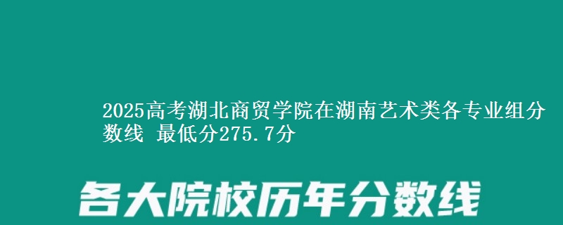 2025高考湖北商貿(mào)學(xué)院在湖南藝術(shù)類各專業(yè)組分?jǐn)?shù)線 最低分275.7分
