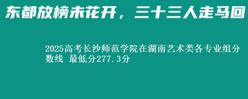 2025高考長(zhǎng)沙師范學(xué)院在湖南藝術(shù)類(lèi)各專(zhuān)業(yè)組分?jǐn)?shù)線(xiàn) 最低分277.3分