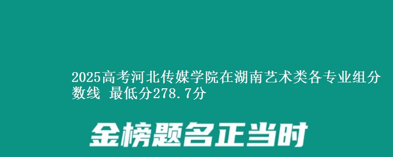 2025高考河北傳媒學(xué)院在湖南藝術(shù)類各專業(yè)組分?jǐn)?shù)線 最低分278.7分