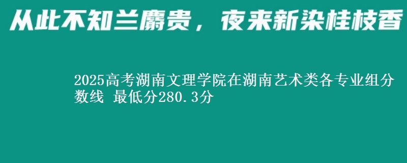 2025高考湖南文理學(xué)院在湖南藝術(shù)類(lèi)各專(zhuān)業(yè)組分?jǐn)?shù)線 最低分280.3分