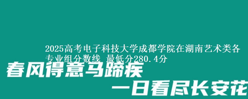 2025高考電子科技大學(xué)成都學(xué)院在湖南藝術(shù)類(lèi)各專(zhuān)業(yè)組分?jǐn)?shù)線 最低分280.4分