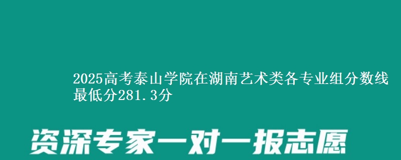 2025高考泰山學(xué)院在湖南藝術(shù)類各專業(yè)組分?jǐn)?shù)線 最低分281.3分