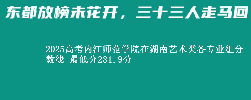 2025高考內(nèi)江師范學(xué)院在湖南藝術(shù)類各專業(yè)組分?jǐn)?shù)線 最低分281.9分