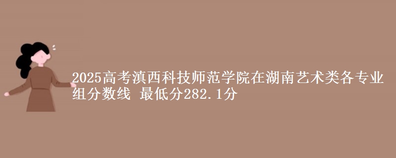 2025高考滇西科技師范學(xué)院在湖南藝術(shù)類各專業(yè)組分?jǐn)?shù)線 最低分282.1分
