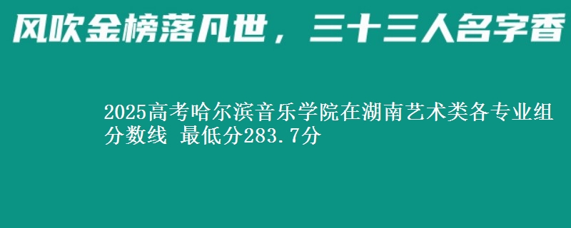 2025高考哈爾濱音樂(lè)學(xué)院在湖南藝術(shù)類(lèi)各專(zhuān)業(yè)組分?jǐn)?shù)線 最低分283.7分