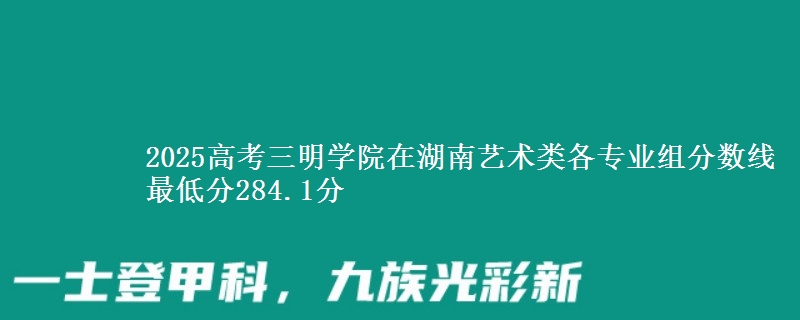 2025高考三明學(xué)院在湖南藝術(shù)類各專業(yè)組分?jǐn)?shù)線 最低分284.1分