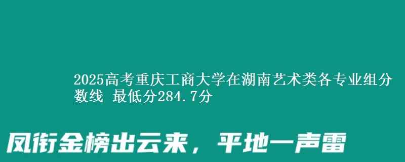 2025高考重慶工商大學(xué)在湖南藝術(shù)類各專業(yè)組分?jǐn)?shù)線 最低分284.7分