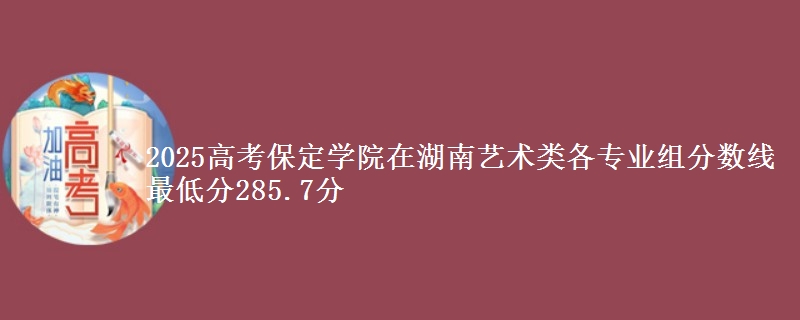 2025高考保定學院在湖南藝術類各專業(yè)組分數線 最低分285.7分