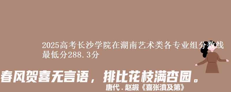 2025高考長沙學院在湖南藝術類各專業(yè)組分數線 最低分288.3分