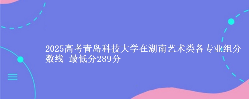 2025高考青島科技大學(xué)在湖南藝術(shù)類各專業(yè)組分?jǐn)?shù)線 最低分289分