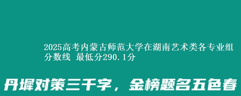 2025高考內(nèi)蒙古師范大學(xué)在湖南藝術(shù)類各專業(yè)組分?jǐn)?shù)線 最低分290.1分