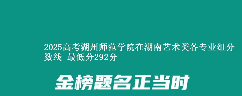 2025高考湖州師范學院在湖南藝術類各專業(yè)組分數(shù)線 最低分292分
