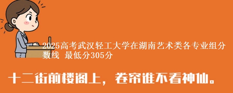 2025高考武漢輕工大學(xué)在湖南藝術(shù)類各專業(yè)組分?jǐn)?shù)線 最低分305分
